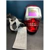 Image 1 : Lot of 1 Auto-Darkening Welding Helmet - Skull Design - Red