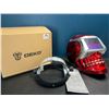 Image 1 : Lot of 1 Auto-Darkening Welding Helmet - Skull Design - Red