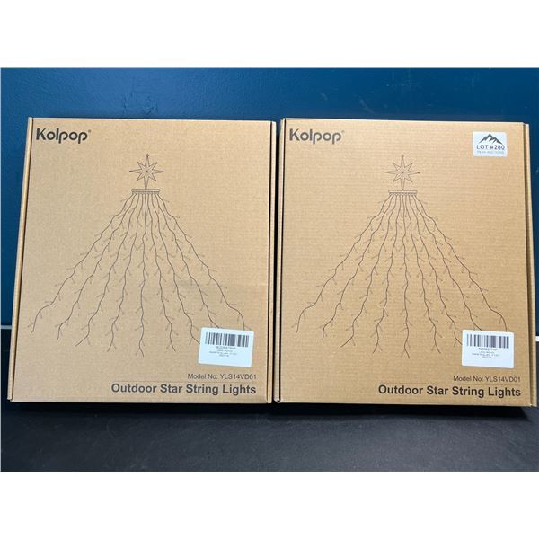 Lot of 2 Waterfall Outdoor Star String Lights