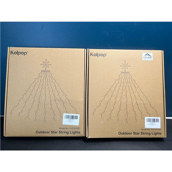 Lot of 2 Waterfall Outdoor Star String Lights