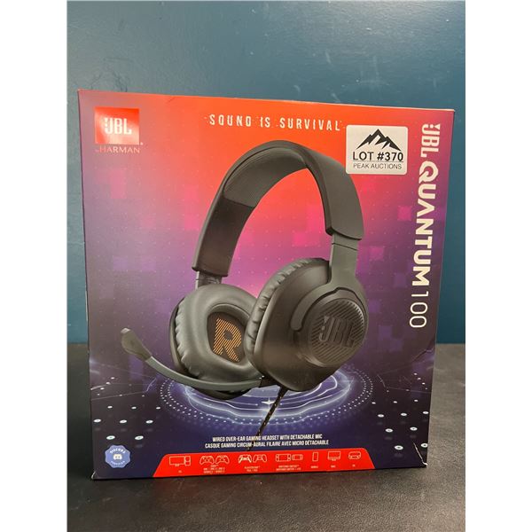 Lot of 1 JBL Quantum100 Wired Over-Ear Gaming Headset w/ Detachable Mic