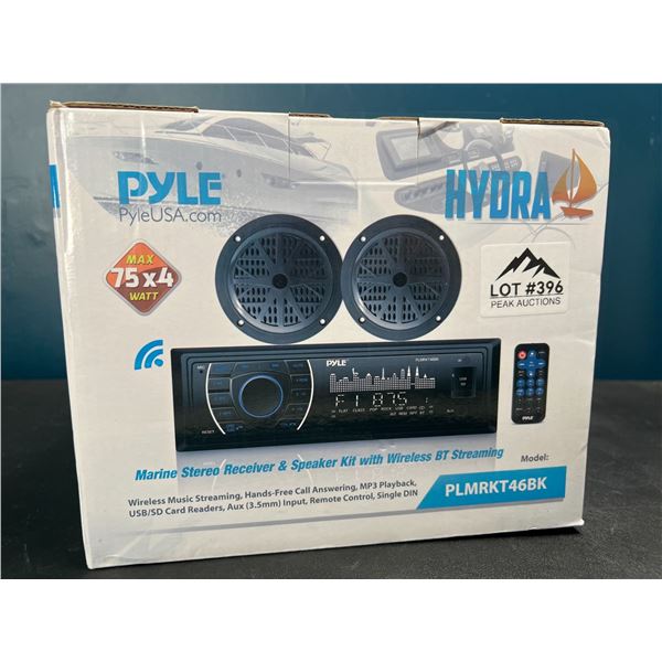 Lot of 1 PYLE Hydra Marine Stereo Receiver & Speaker Kit w/ Wireless BT Streaming