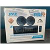 Image 1 : Lot of 1 PYLE Hydra Marine Stereo Receiver & Speaker Kit w/ Wireless BT Streaming