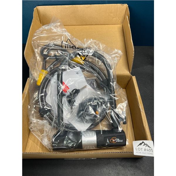 Lot of 1 Via Velo Heavy-Duty Bicycle Combination U-Lock