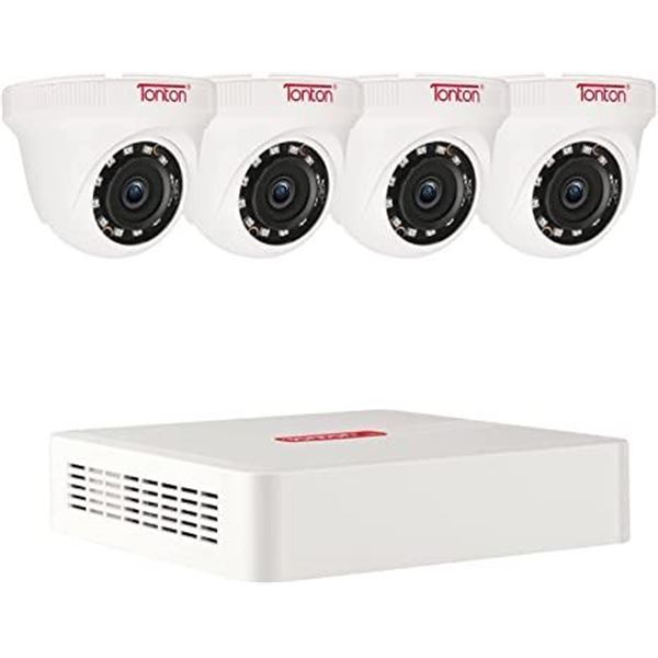 Lot of 1 TonTon 10Ch 5Mp Security Camera Surveillance DVR system - 4PCs