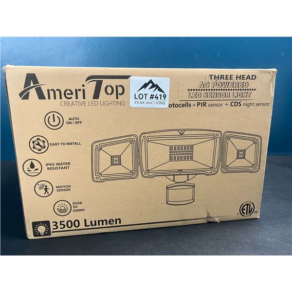 Lot of 1 AmeriTop LED Motion Sensor Security Light