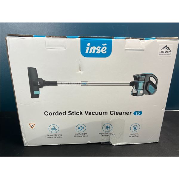 Lot of 1 Inse I5 Bagless Stick Vacuum Cleaner w/ Powerful Suction