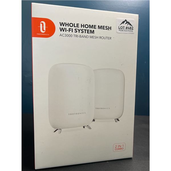 Lot of 1 Taotronics Whole Home Mesh WiFi System - Tri Band Mesh Router