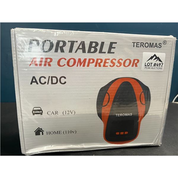 Lot of 1 Teromas Tire Inflator Air Compressor - Portable DC/AC Air Pump for Cars/Tires & Inflatables