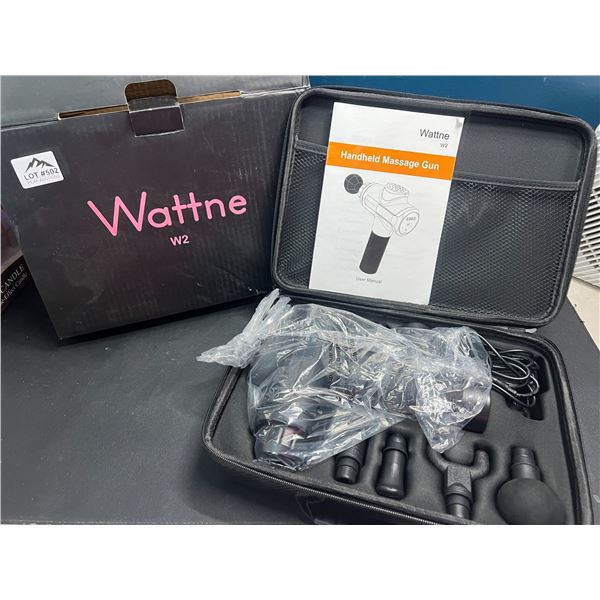 Lot of 1 Wattne W2 Handheld Deep Tissue Massage Gun