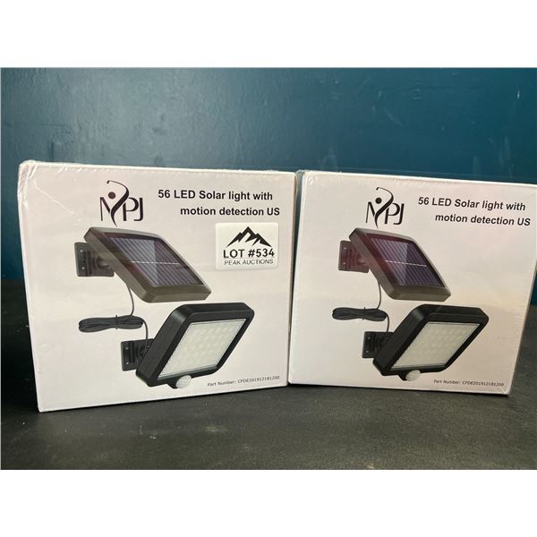 Lot of 2 LED Solar Lights w/ Motion Sensor Detection