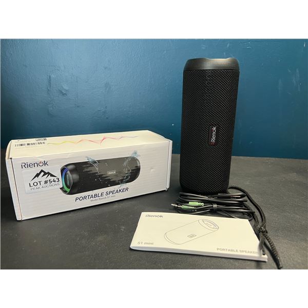 Lot of 1 Rienok S1 Mini Portable Bluetooth Speaker