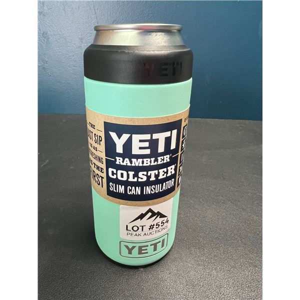 Lot of 1 YETI Rambler Colster Slim Can Insulator - Teal