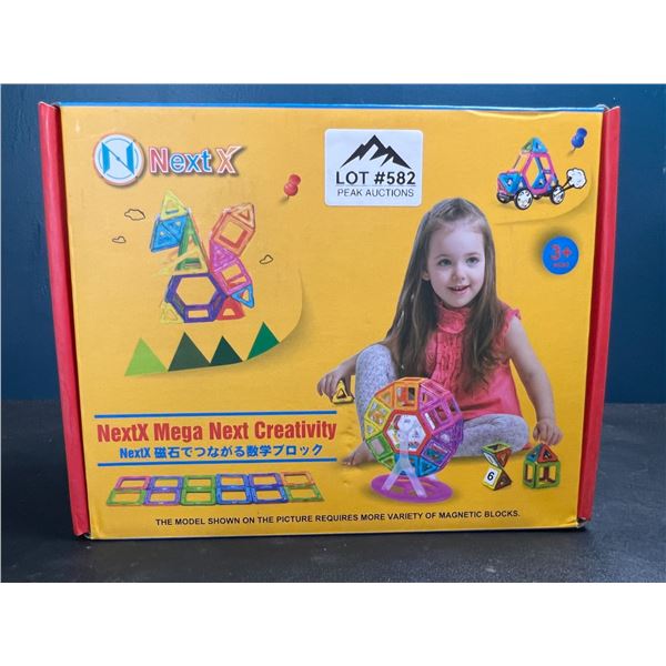 Lot of 1 NextX Magnetic Building Tiles Toy Set
