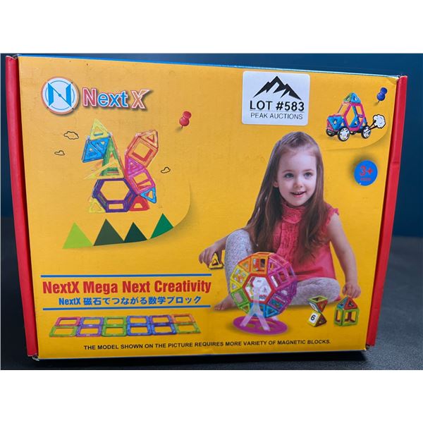 Lot of 1 NextX Magnetic Building Tiles Toy Set