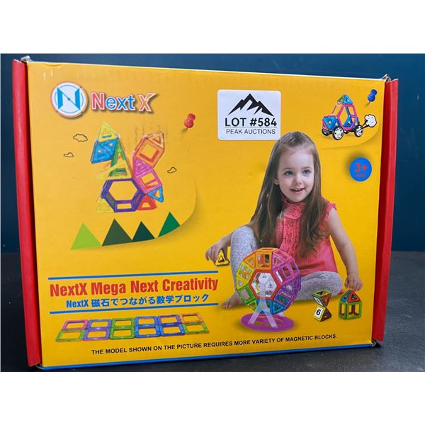 Lot of 1 NextX Magnetic Building Tiles Toy Set