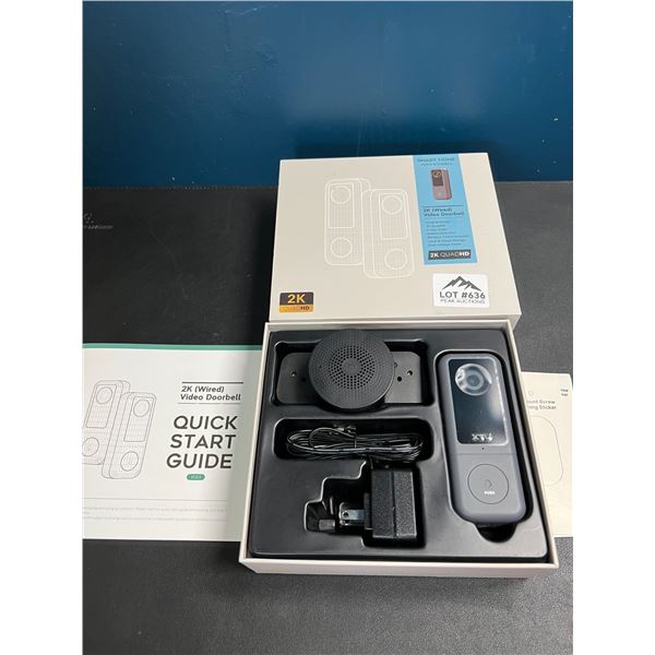 Lot of 1 2K Wired Smart Home Video Doorbell