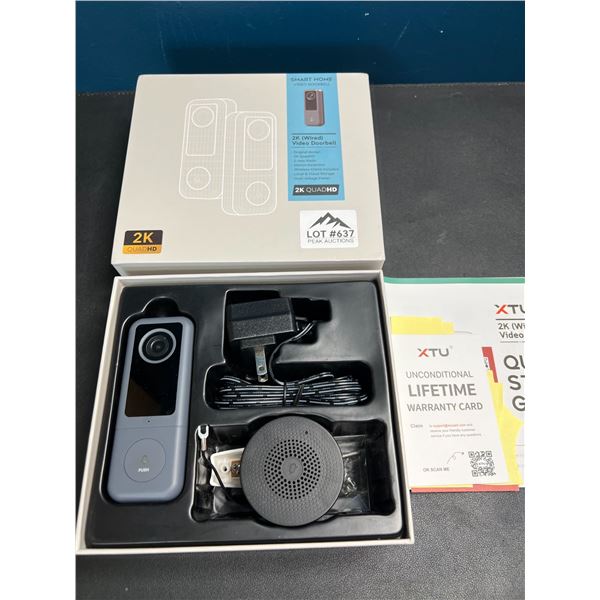 Lot of 1 2K Wired Smart Home Video Doorbell