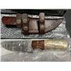 Image 2 : Lot of 1 GraceKnives 9" Damascus Hunting Knife w/ Sheath (G-127 WB)