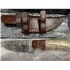 Image 2 : Lot of 1 GraceKnives 9" Damascus Hunting Knife w/ Sheath (G-127 WB)