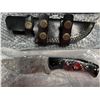 Image 2 : Lot of 1 GraceKnives 8.5" Damascus Steel Hunting Knife w/ Sheath (G-09 L)