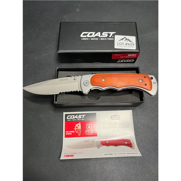 Lot of 1 Coast FX412 Frame-Lock Folding Knife
