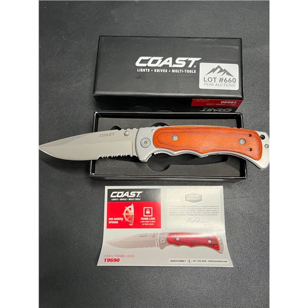 Lot of 1 Coast FX412 Frame-Lock Folding Knife