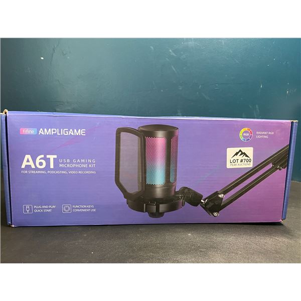 Lot of 1 Ampligame A6T USB Microphone Kit for Streaming, Podcasting, & Video Recording