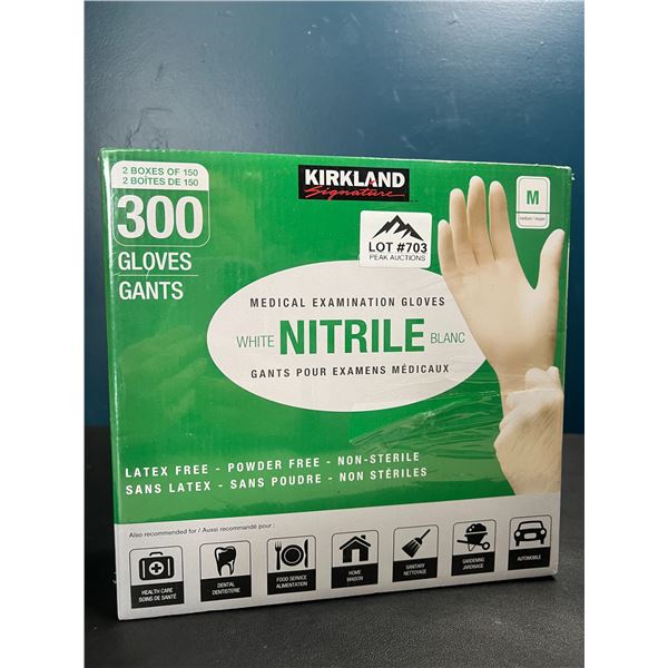 Lot of 1 Jumbo Box of Nitrile Gloves (300pcs) Size M