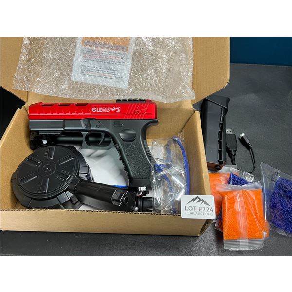 Lot of 1 Gcock Crystal Bullet Series Rechargeable/Automatic Gel Ball Blaster Gun
