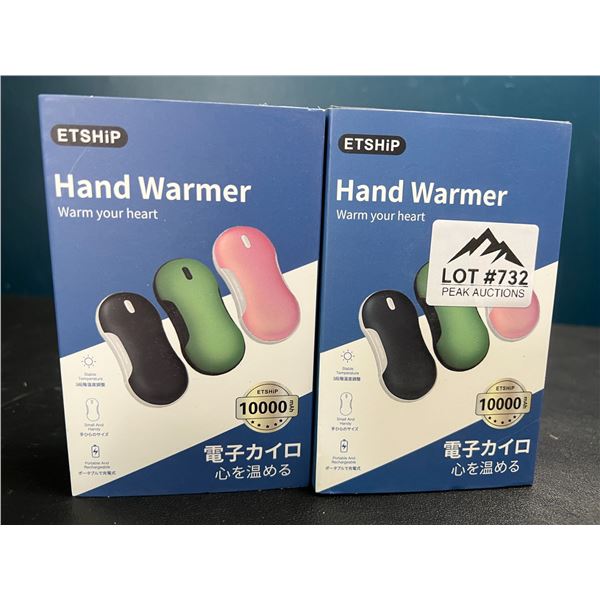 Lot of 2 Hand Warmers/Portable Powerbanks - 10,000mAh High Capacity
