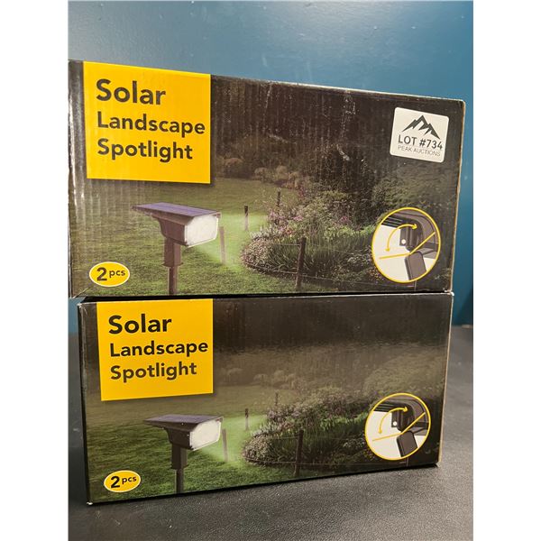 Lot of 2 Packs of Solar Landscape Spotlights (2 per box)