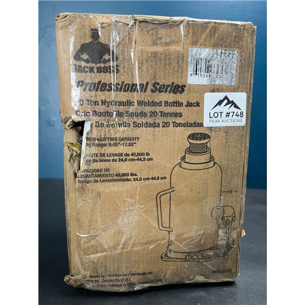Lot of 1 20 Ton Hydraulic Welded Bottle Jack
