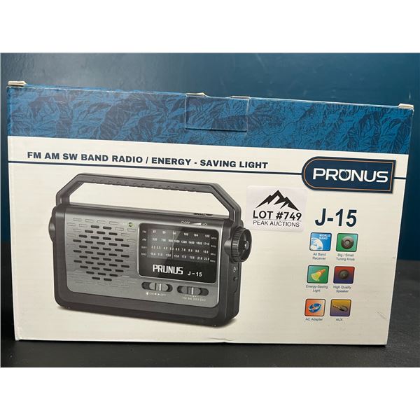 Lot of 1 Prunus J-15 Portable Radio w/ Flashlight