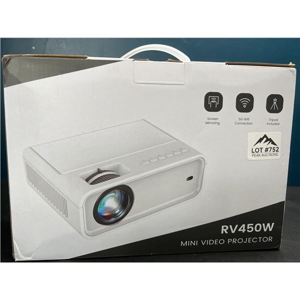 Lot of 1 RV500W Full HD Projector w/ 5G Wi-Fi & Bluetooth