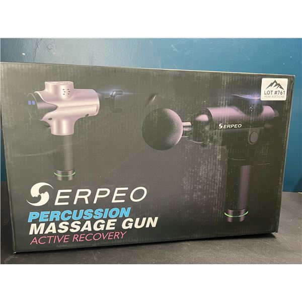 Lot of 1 Serpeo Percussion Handheld Deep Tissue Massage Gun