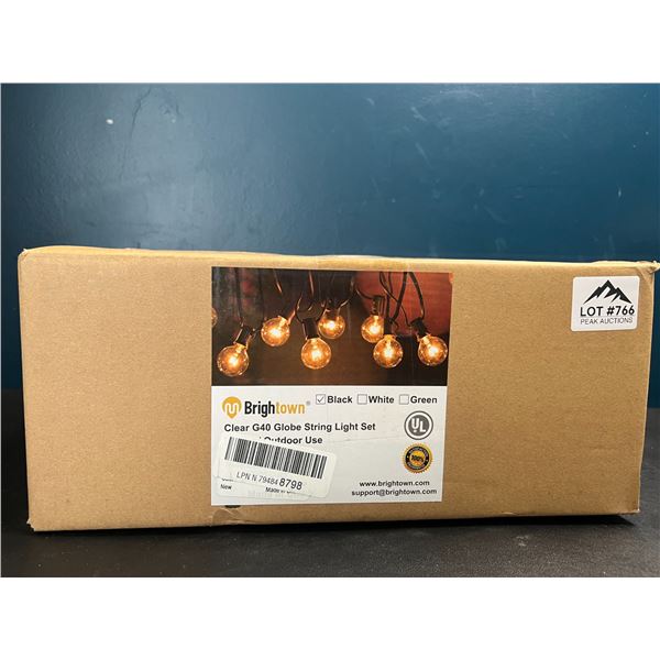 Lot of 1 Brightown LED Globe Outdoor String Light Set