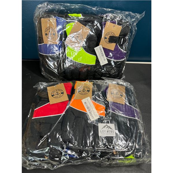Lot of 2 Multi-Packs of Assorted Winter/Ski/Snowboarding Gloves - 6 pairs per pack!