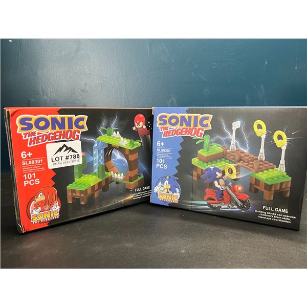 Lot of 2 Sonic The Hedgehog Lego-Style Building Toy Sets