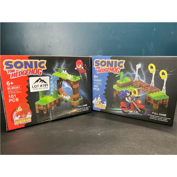 Lot of 2 Sonic The Hedgehog Lego-Style Building Toy Sets