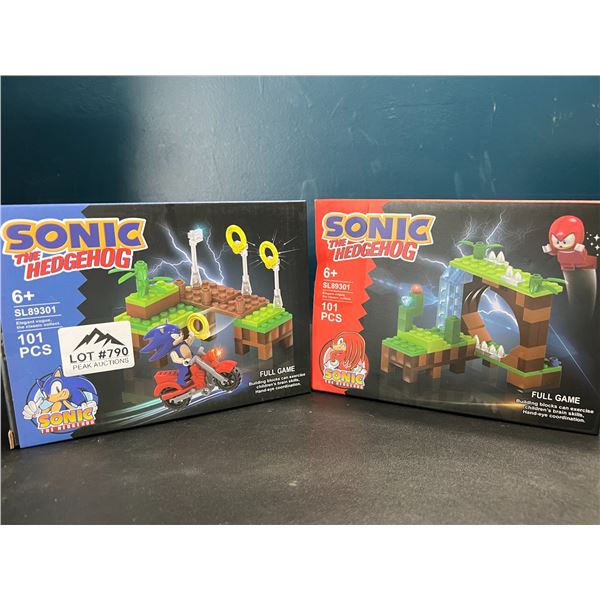 Lot of 2 Sonic The Hedgehog Lego-Style Building Toy Sets