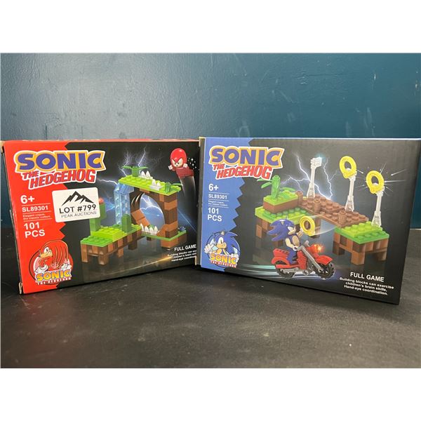 Lot of 2 Sonic The Hedgehog Lego-Style Building Toy Sets