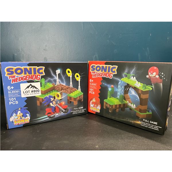 Lot of 2 Sonic The Hedgehog Lego-Style Building Toy Sets