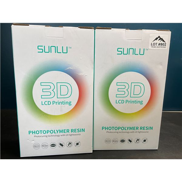 Lot of 2 Boxes of Photopolymer Resin for 3D LCD Printing