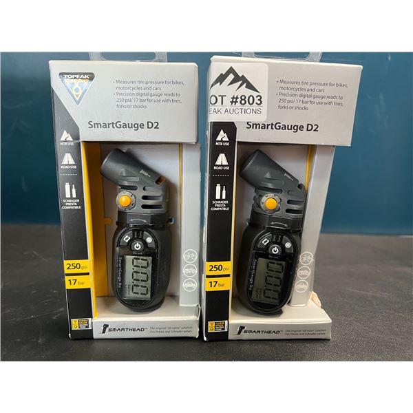 Lot of 2 Topeak SmartGuage D2 Air Pressure Guages