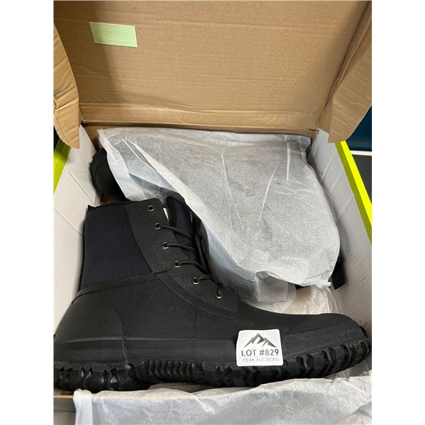 Lot of 1 Tidewe Men's Waterproof Insulated Lace Up Boots - Black - Size 14