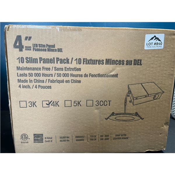 Lot of LED Slim Panel 4" Lights - 10 Pack