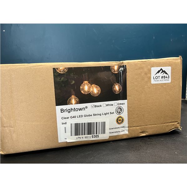 Lot of 1 Brightown LED Globe Outdoor String Light Set