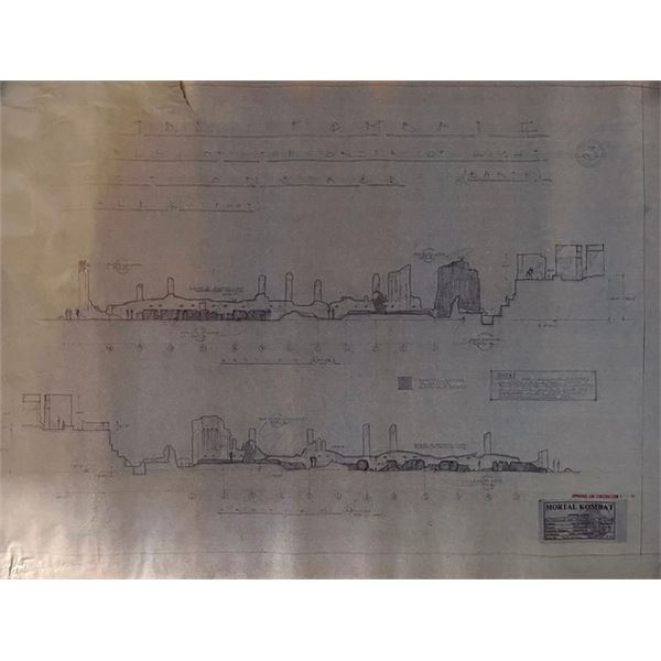 Mortal Kombat Annihilation Temple of Light Blueprints Memorabilia