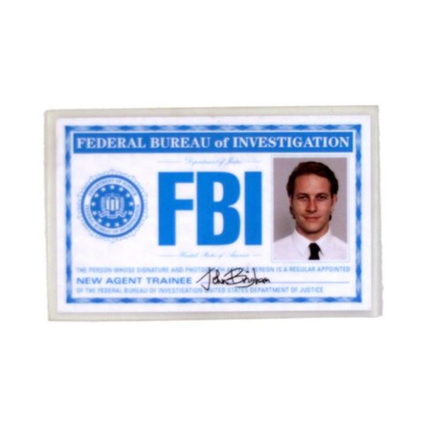 Point Break Johnny Utah (Luke Bracey) FBI Badge Movie Props